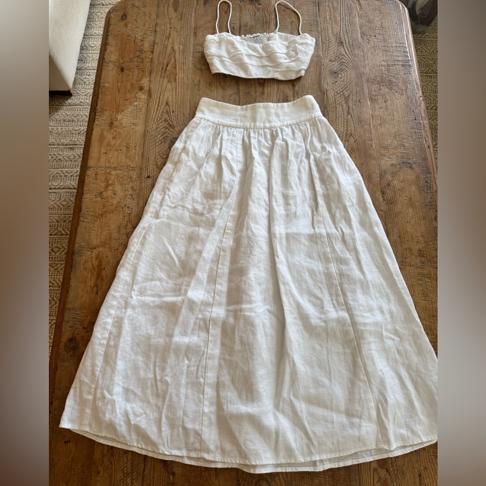 Reformation Louise Linen Two Piece Set 0 - Picture 5 of 13